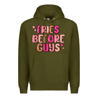 Army Green fries before guys Premium Hoodie - MaliasSmallBusiness
