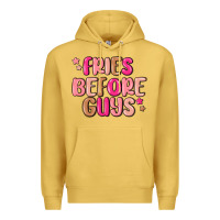 Antique Gold fries before guys Premium Hoodie - MaliasSmallBusiness