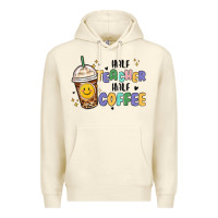 Sandshell half teacher half coffee Premium Hoodie - MaliasSmallBusiness