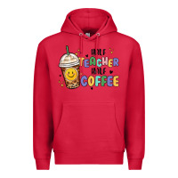 Cardinal half teacher half coffee Premium Hoodie - MaliasSmallBusiness