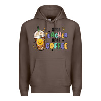 Coffee half teacher half coffee Premium Hoodie - MaliasSmallBusiness