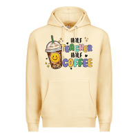 Pina Colada half teacher half coffee Premium Hoodie - MaliasSmallBusiness