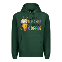 Sports Green half teacher half coffee Premium Hoodie - MaliasSmallBusiness