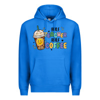 True Royal half teacher half coffee Premium Hoodie - MaliasSmallBusiness