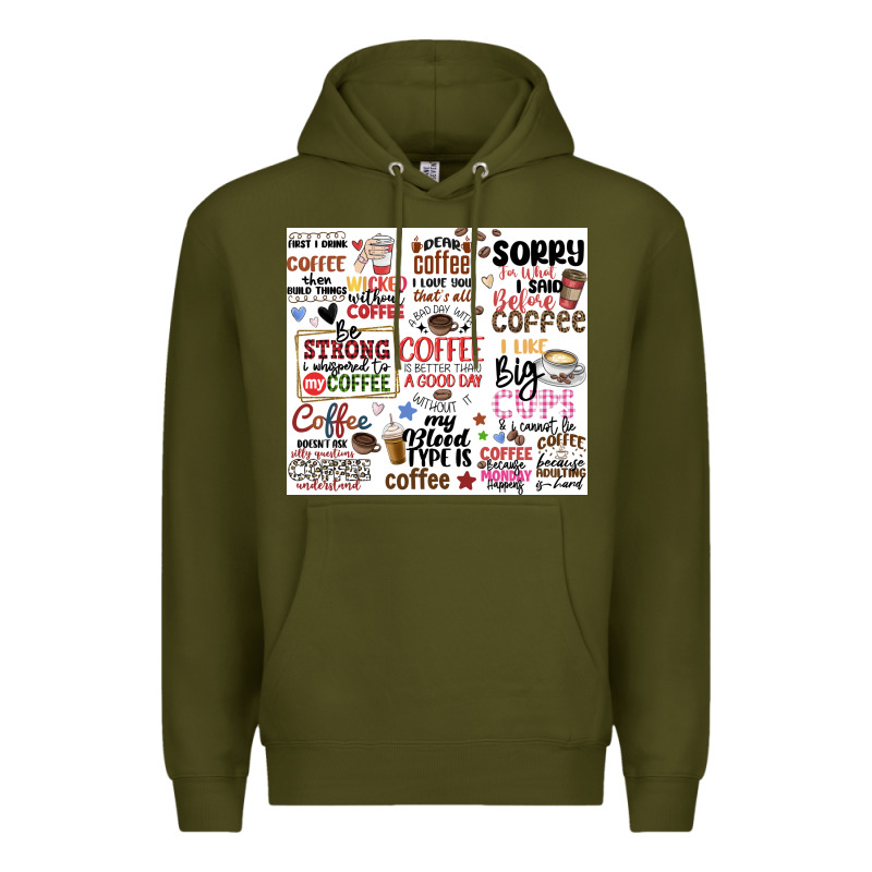 Funny Coffee Quotes Premium Hoodie by MaliasSmallBusiness | Teevron