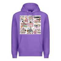 Purple funny coffee quotes Premium Hoodie - MaliasSmallBusiness