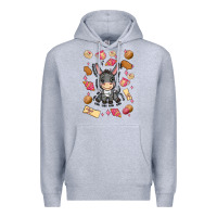 Heather Grey mi donkey mexican concha Premium Hoodie - MaliasSmallBusiness