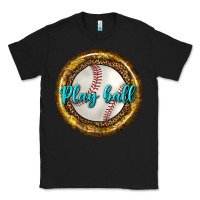 Black baseball with sunflower round earrings Classic Tee - BundleAndBundleShop