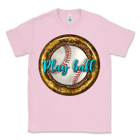 Bubblegum Pink baseball with sunflower round earrings Classic Tee - BundleAndBundleShop