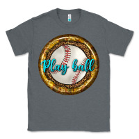 Charcoal Heather baseball with sunflower round earrings Classic Tee - BundleAndBundleShop