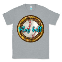 Heather Grey baseball with sunflower round earrings Classic Tee - BundleAndBundleShop