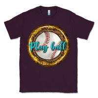 Plum baseball with sunflower round earrings Classic Tee - BundleAndBundleShop