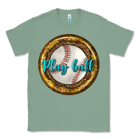 Sage baseball with sunflower round earrings Classic Tee - BundleAndBundleShop