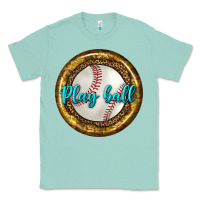 Seafoam baseball with sunflower round earrings Classic Tee - BundleAndBundleShop