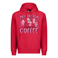 Cardinal my sleigh runs on coffee Premium Hoodie - MaliasSmallBusiness