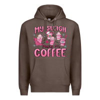 Coffee my sleigh runs on coffee Premium Hoodie - MaliasSmallBusiness
