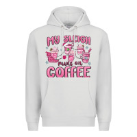 Dove Grey my sleigh runs on coffee Premium Hoodie - MaliasSmallBusiness