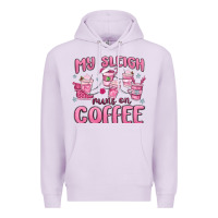 Lilac my sleigh runs on coffee Premium Hoodie - MaliasSmallBusiness