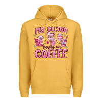 Mustard my sleigh runs on coffee Premium Hoodie - MaliasSmallBusiness