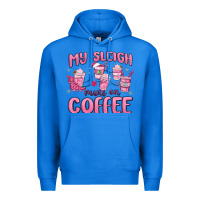 True Royal my sleigh runs on coffee Premium Hoodie - MaliasSmallBusiness