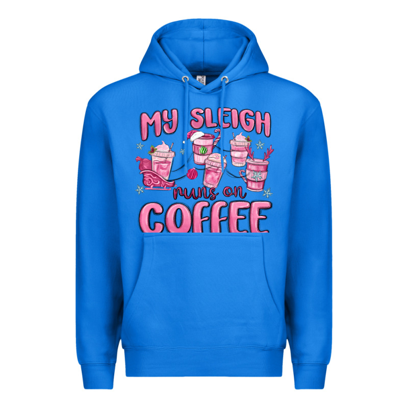 My Sleigh Runs On Coffee Premium Hoodie by MaliasSmallBusiness | Teevron