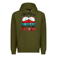Army Green show me your bobbers and i will show my rod Premium Hoodie - MaliasSmallBusiness