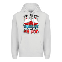 Dove Grey show me your bobbers and i will show my rod Premium Hoodie - MaliasSmallBusiness