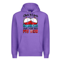Purple show me your bobbers and i will show my rod Premium Hoodie - MaliasSmallBusiness