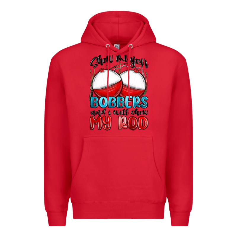 Show Me Your Bobbers And I Will Show My Rod Premium Hoodie by MaliasSmallBusiness | Teevron