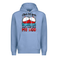 Colony Blue show me your bobbers and i will show my rod Premium Hoodie - MaliasSmallBusiness