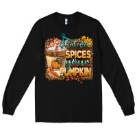 Black whatever spıces your pumpkin Long Sleeve Tee - BarkalooDesign