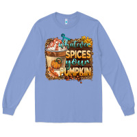 Colony Blue whatever spıces your pumpkin Long Sleeve Tee - BarkalooDesign