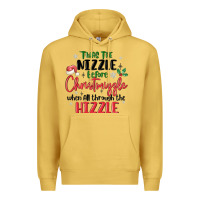 Antique Gold twas the nizzle  before christmizzle Premium Hoodie - MaliasSmallBusiness