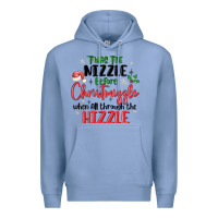 Colony Blue twas the nizzle  before christmizzle Premium Hoodie - MaliasSmallBusiness