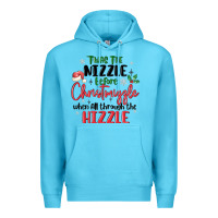 Ocean Blue twas the nizzle  before christmizzle Premium Hoodie - MaliasSmallBusiness