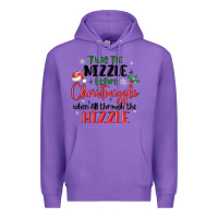 Purple twas the nizzle  before christmizzle Premium Hoodie - MaliasSmallBusiness