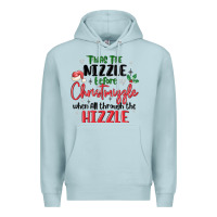 Blue Mist twas the nizzle  before christmizzle Premium Hoodie - MaliasSmallBusiness
