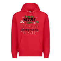Red twas the nizzle  before christmizzle Premium Hoodie - MaliasSmallBusiness