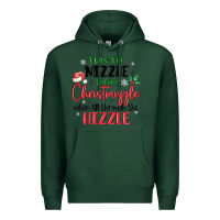 Sports Green twas the nizzle  before christmizzle Premium Hoodie - MaliasSmallBusiness