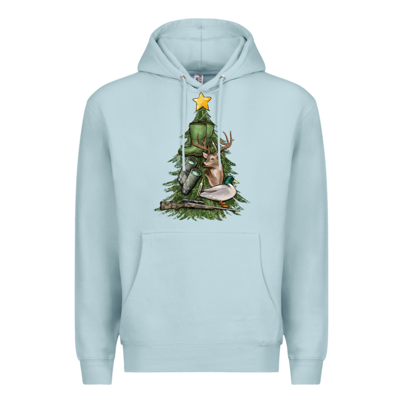 Hunting Christmas Tree Premium Hoodie by MaliasSmallBusiness | Teevron