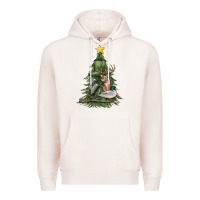 Pale Pink hunting christmas tree Premium Hoodie - MaliasSmallBusiness