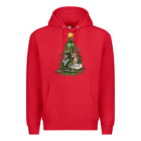 Red hunting christmas tree Premium Hoodie - MaliasSmallBusiness