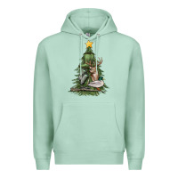 Seafoam hunting christmas tree Premium Hoodie - MaliasSmallBusiness