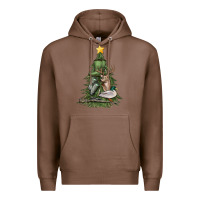 Chestnut hunting christmas tree Premium Hoodie - MaliasSmallBusiness