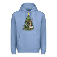 Colony Blue hunting christmas tree Premium Hoodie - MaliasSmallBusiness