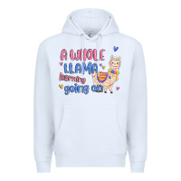 White a whole llama learning going on Premium Hoodie - MaliasSmallBusiness