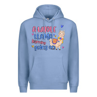 Colony Blue a whole llama learning going on Premium Hoodie - MaliasSmallBusiness