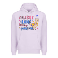 Lilac a whole llama learning going on Premium Hoodie - MaliasSmallBusiness