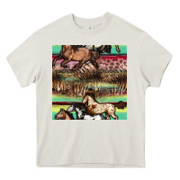 Cream horses seamless pattern Heavy Core Tee - BundleAndBundleShop
