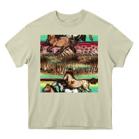 Mossy horses seamless pattern Heavy Core Tee - BundleAndBundleShop
